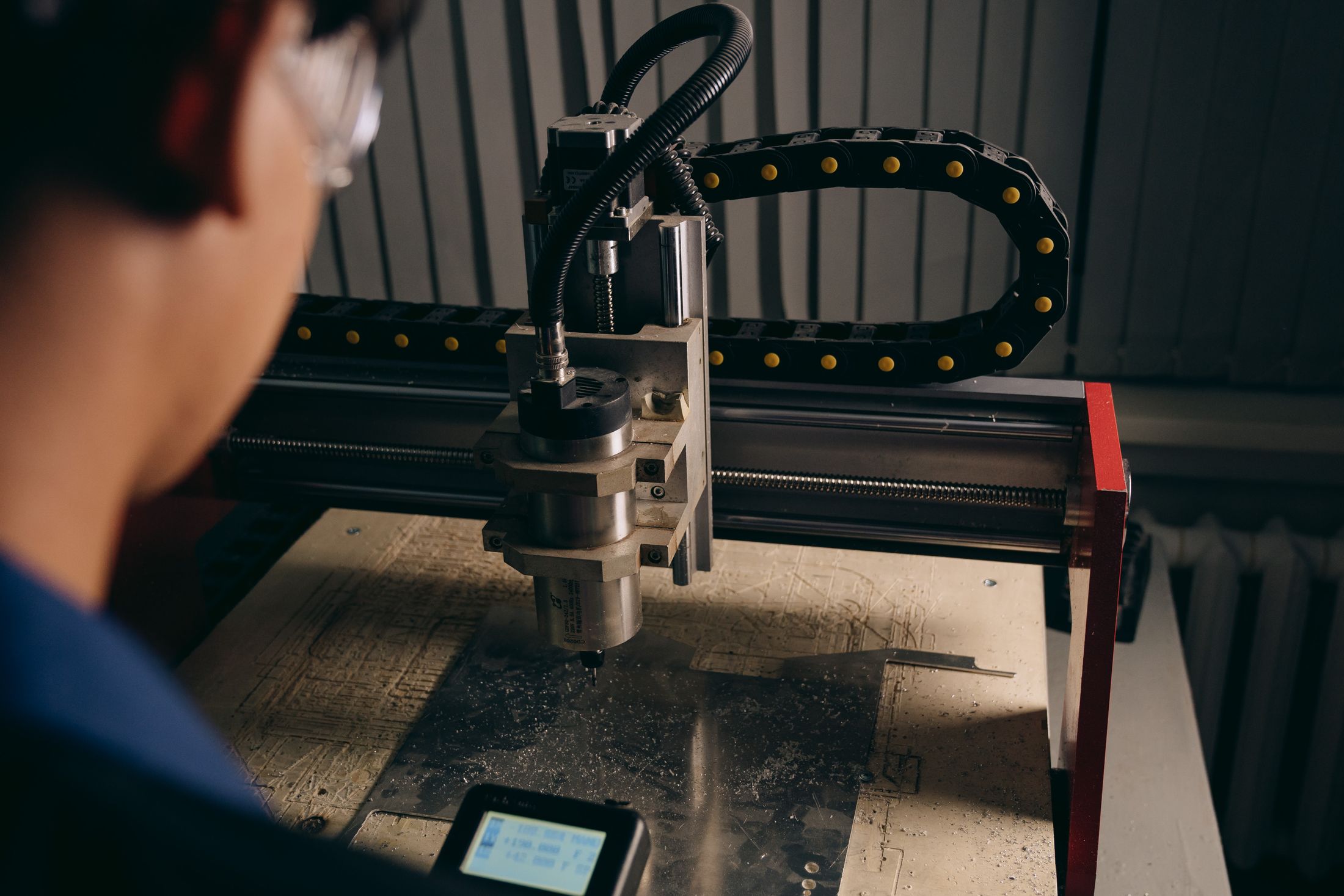 CNC machining equipment in an industrial workshop